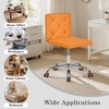 VECELO PU Leather Armless Office Chair, Adjustable Height & 360° Rolling Swivel for Home or Office - 4 of 4