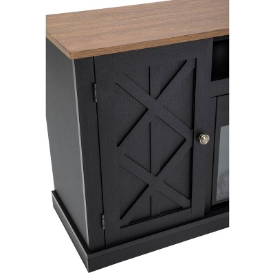 Charcoal 59'' Electric Fireplace TV Stand with Cabinet for 60'' TVs