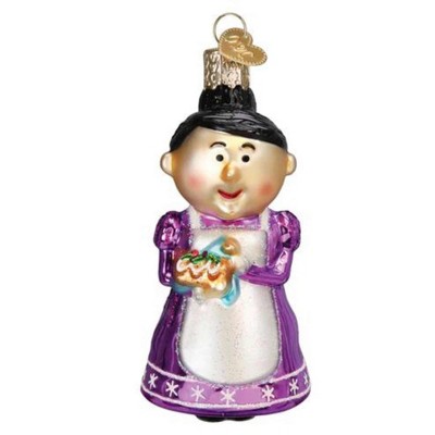 Old World Christmas 4.25 In Cheery Mrs. Claus Ornament Baking Cookies Tree Ornaments