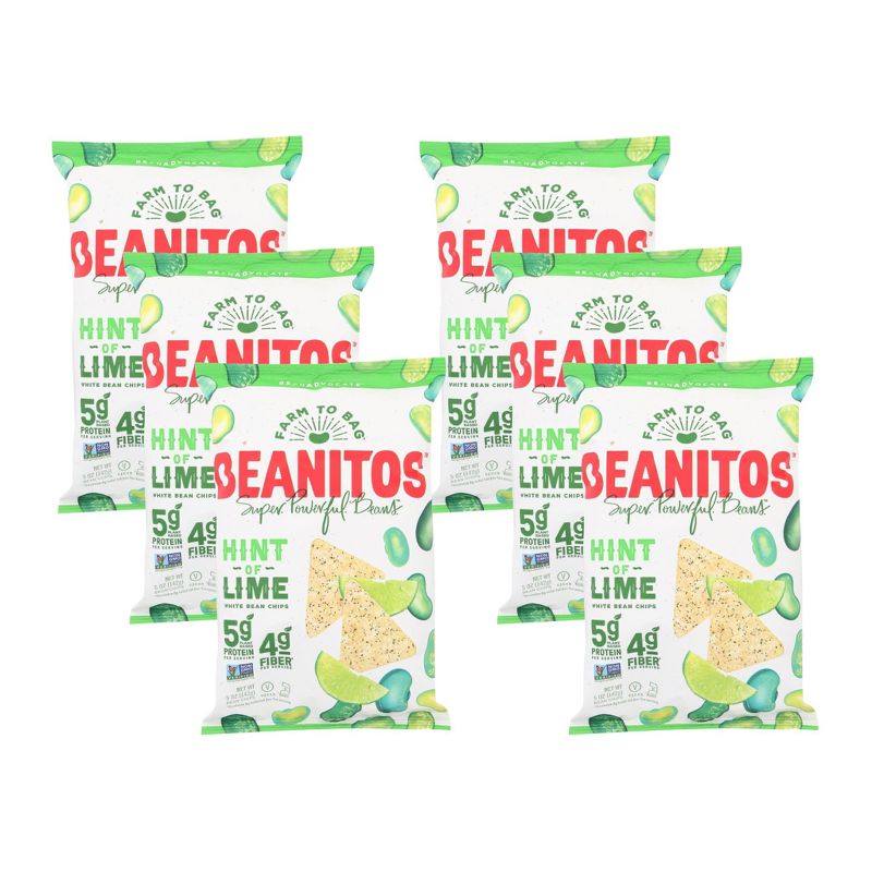 Beanitos White Hint of Lime Bean Chips - Case of 6/5 oz, 1 of 7