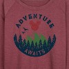 Women's - Disney - Adventure Awaits Lightweight French Terry Wide Neck Long Sleeve Shirt - 2 of 4