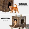 Cat Tree with Litter Box Enclosure, 2-In-1 Modern Large Cat Tower - 4 of 4