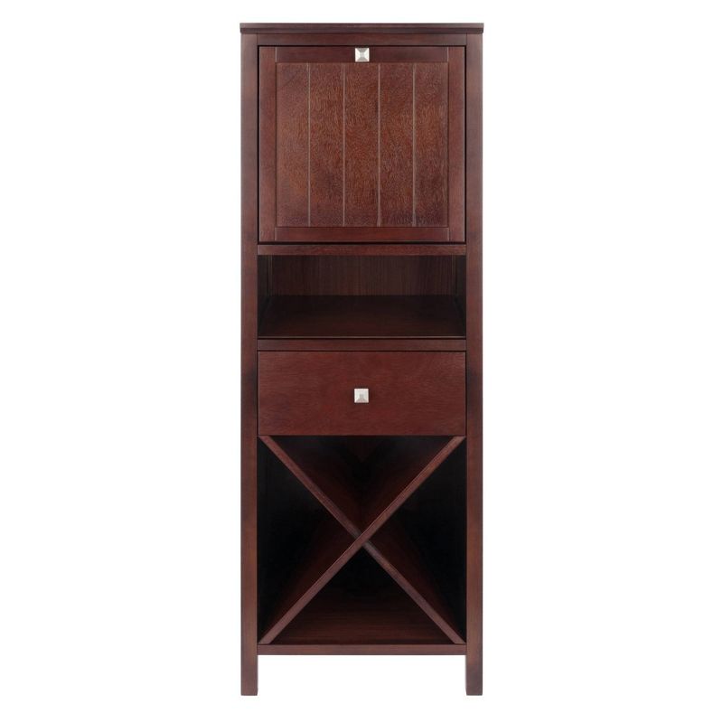 Brooke Cupboard Drop Down Door and Drawer Walnut - Winsome, 4 of 11
