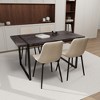 5-Piece Dining Set with Rectangle Kitchen Table and 4 Suede Armless Chairs - 3 of 4