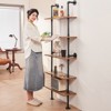 VEVOR Industrial Pipe Shelf, 5 Tier 24x9.84in, Wall-Mount Floating Rustic Wood Shelves Bracket Display Bookshelf,Storage Rack Sundries Holder, Black - 2 of 4