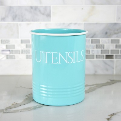 Outshine Co Large Kitchen Utensil Holder and Farmhouse Decor, Mint — фото 8