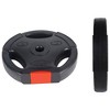 Signature Fitness Standard Coded and Vinyl Coated Olympic Weight Plate for Muscle Strengthening and Endurance Training, Black (Set of 2) - 3 of 4