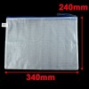 Unique Bargains Waterproof Zipper Net Pattern File Document Bag Folders 13.3"x9.4" White 1 Pc - 2 of 3