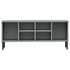 vidaXL Shoe Rack with Metal Legs Gray 41.7 in.x13.8 in.x17.7 in. Solid Wood OSLO - 4 of 4