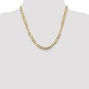 Black Bow Jewelry Men's 5.25mm 10k Yellow Gold Solid Concave Figaro Chain Necklace - 2 of 4