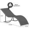 Aluminum Alloy Sun Lounger with Adjustable Reclining Positions, Plush Padding, for Indoor & Outdoor Use, Poolside, Patio, Balcony - 2 of 4