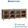 TV Stand for 65 Inch TV, Mid-Century Modern Entertainment Center with 4 Sliding Glass Doors, Media Console with Storage Cabinet for Living Room - 2 of 4