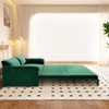 GDFStudio Sheila Convertible 66" Velvet Queen Size Sofa Bed with Side Pocket - 4 of 4