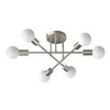 YANSUN 16 in. 6-Light Modern Nickel Linear Semi-Flush Mount Sputnik Ceiling Light Fixture for Dining Room, Kitchen, Bedroom - 4 of 4