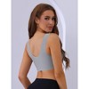 Allegra K Women's Front Closure Lace Bra No Underwire Tank Top Underwear Bras - 2 of 4