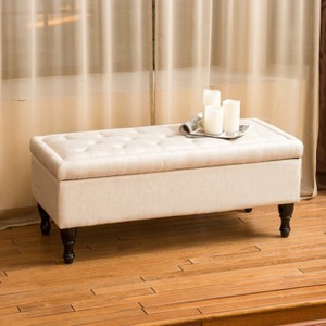 Chantelle Fabric Storage Ottoman - Christopher Knight Home - 1 of 4