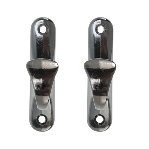 Unique Bargains Curtain Holdbacks Wall Peg Hooks Zinc Alloy 2.83"x0.63" 1 Pair - 1 of 4