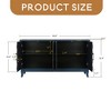 Sideboard Storage Cabinet with 4 Doors Adjustable Shelf,Freestanding Wooden Lacquer Decorative Buffet Cabinet - Leovsnove - 3 of 4