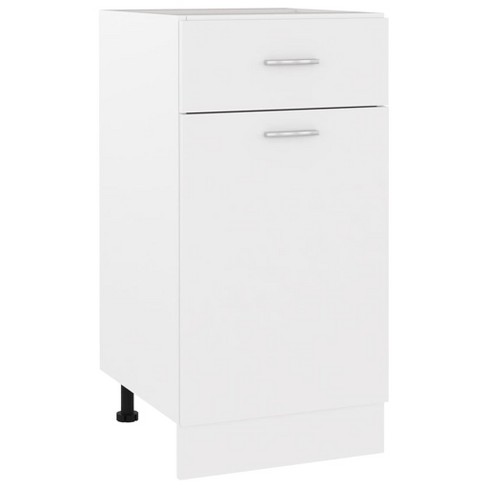 VidaXL Drawer Bottom Cabinet White 15.7"x18.1"x32.1" Engineered Wood - image 1 of 4