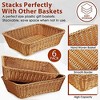 Aoibox 6-Piece Woven Rattan Bread Basket Set for Kitchen, Restaurant, or Display - Ideal for Fruits, Vegetables, and Snacks - 3 of 4