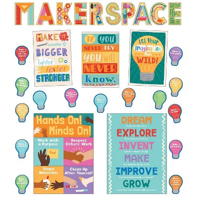 Carson-Dellosa Carson Dellosa Education Bulletin Board Set Makerspace 33 Pieces (CD-110468)