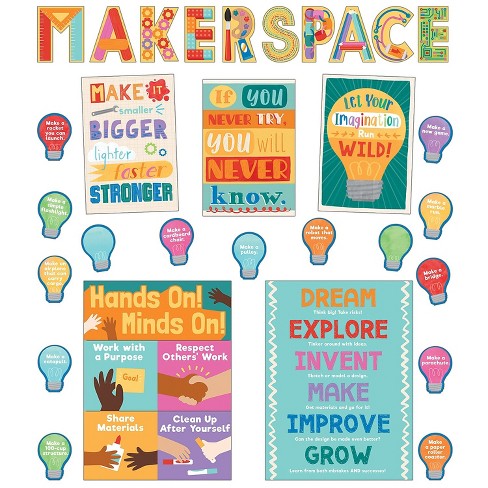 Carson-Dellosa Carson Dellosa Education Bulletin Board Set Makerspace 33  Pieces (CD-110468)