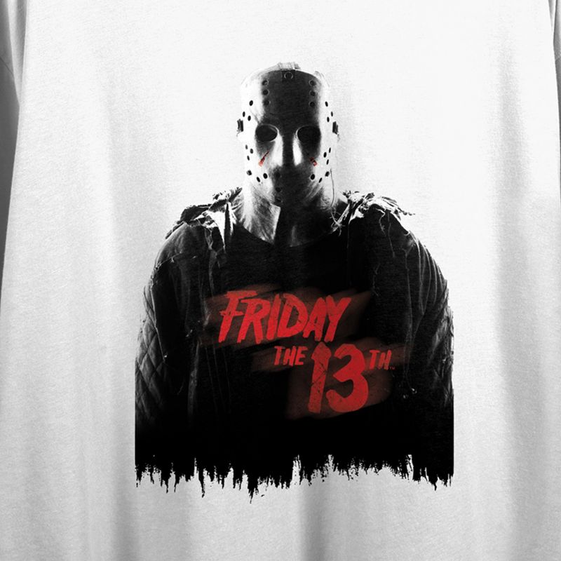 Friday The 13th Black And White Sketchy Art Crew Neck Short Sleeve Women's White T-shirt, 2 of 3