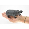 Collectible Wildlife Gifts | Hippo Toy, Hippopotamus, Africa, Museum Quality Rubber Figure, Model, Educational, Animal, Hand Painted, 5" CH121 BB96 - 2 of 4