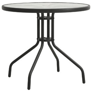 vidaXL Bistro Table Anthracite Ø31.5"x28" Steel - 1 of 4