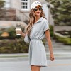 Women's Heathered Knit Half-Zip Romper - Cupshe - image 4 of 4