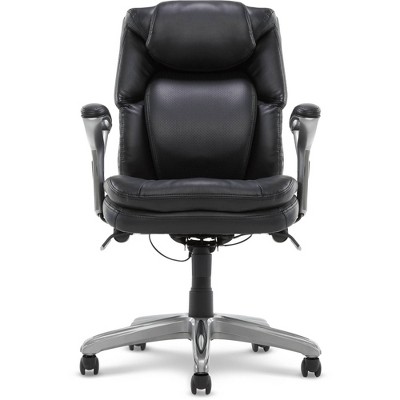 AIR Health & Wellness Managers Chair Black Leather - Serta