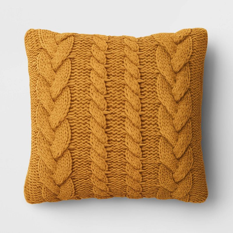 Cable Knit Throw Pillow - Threshold™, 1 of 11
