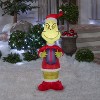 Grinch Christmas Airblown Inflatable w/Present Dr. Seuss, 4 ft Tall, Multicolored - 2 of 3