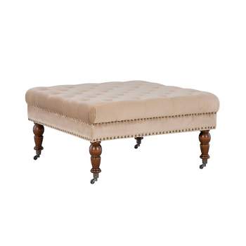 Isabelle Square Tufted Ottoman - Linon