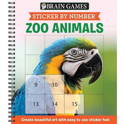 Brain Games - Sticker By Number: Puppies & Dogs - 2 Books In 1 (42 Images  To Sticker) - (spiral Bound) : Target