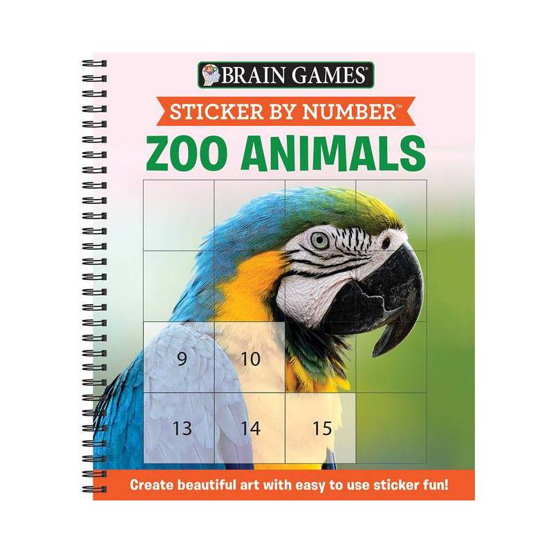 Sticker by Number: Zoo Animals - (Brain Games - Sticker by Number) by  Publications International Ltd & Brain Games & New Seasons (Spiral Bound), 1 of 2