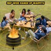 26" Patio Fire Pit Outside Outdoor Wood Burning Modern Bonfire Firepit Outdoor Smokeless Fire Pits for Backyard/ Patio/Camping Deck/ Picnic/ Porch - 3 of 4