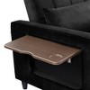 DOMETOUR Convertible Loveseat Sofa Bed with Pull-Out Bed for Living Room Bedroom, Adjustable Backrest Sleeper with 2 Pillows - 4 of 4