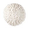 Saro Lifestyle Chunky Knit Round Throw Pillow, Off-White, 15"x15" - 2 of 3