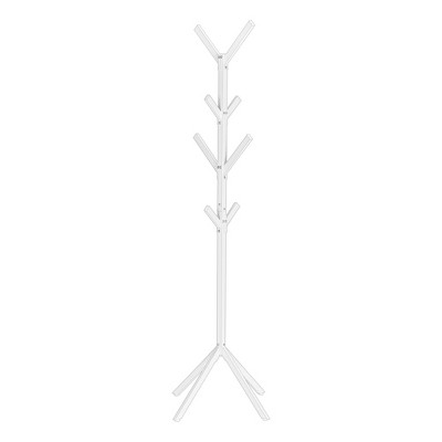 Vynxaria Modern Free-Standing Coat Rack with 8 Hooks ¨C 70" Tall