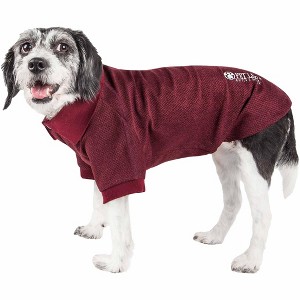 Pet Life (R) Active 'Fur-Flexed' Relax-Stretch Wick-Proof Performance Dog Polo T-Shirt - 1 of 4