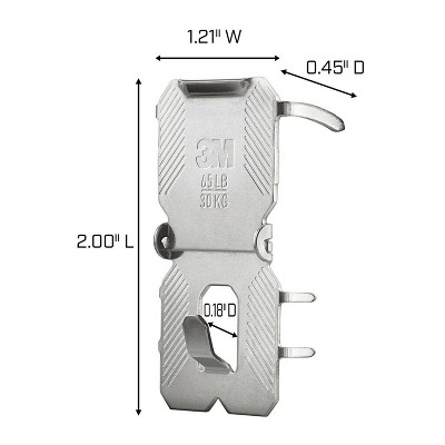 3M Claw Silver Drywall Picture Hanger with Spot Marker, 65lb Capacity
