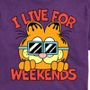 Men's - Garfield - I Live For Weekends Short Sleeve Graphic T-Shirt - 2 of 4