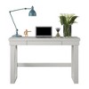 Okak 47.5IN Modern Computer Desk with Reinforced Table Legs, Office Desk with 1 Drawer, Standing Desk for Living Room, Office, Study, White - 3 of 4