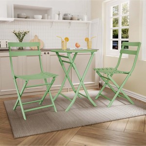 3 Piece Bistro Sets with Coffee Table and 2 Bistro Chair for Apartments/Porch/Pool/Garden/Backyard/ Deck - 1 of 4