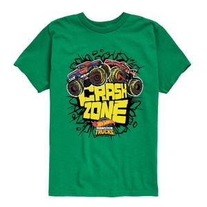 Boys' - Hot Wheels - Monster Trucks Crash Zone Short Sleeve Graphic T-Shirt - 1 of 4