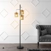 JONATHAN Y Isla 70.75" 3-Light Mid-Century Bohemian Floor Lamp: Rattan Shades, UL Listed, Push Button Switch - 2 of 4
