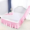 PiccoCasa Dust Resistant Elastic Wrap-Around Ruffle Bed Skirts 15" Drop 1 Pc - 3 of 4