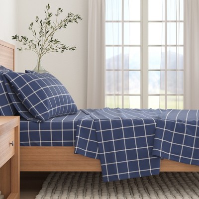 100% Cotton Printed Flannel Sheet Set - Great Bay Home