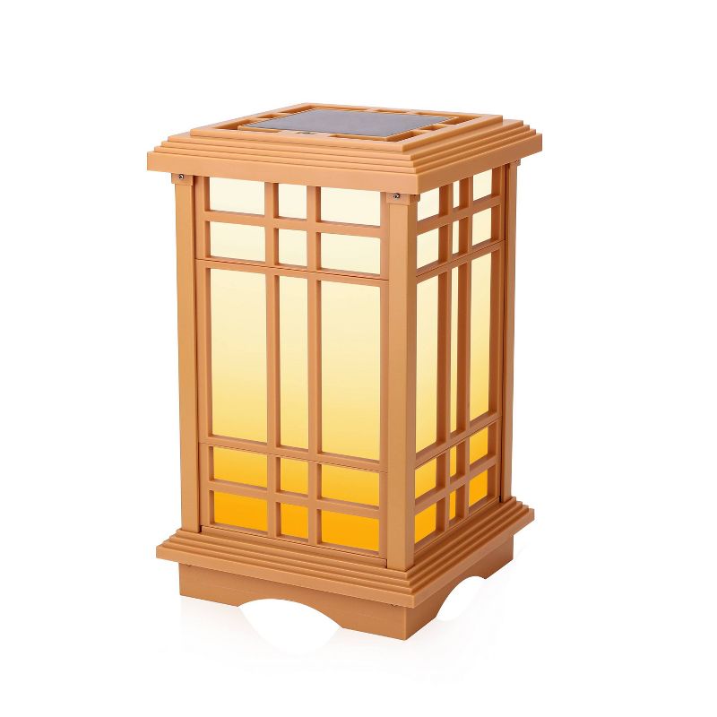 3pk Solar LED Zen Outdoor Lantern Bundle with Amber/White Light - Techko Maid, 6 of 12